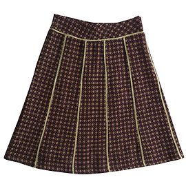 Erotokritos Tweed Skirt Dark red