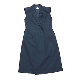 Hermès Wool Wrap Dress Blue Size 36 Blue