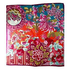 Kenzo Scarf Pink Red Green