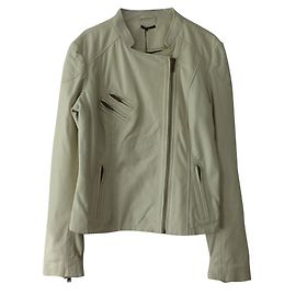 Ikks Biker-Jacke aus Lammleder Eggshell XL Aus weiß