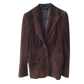 Veste Gucci en daim marron Marron