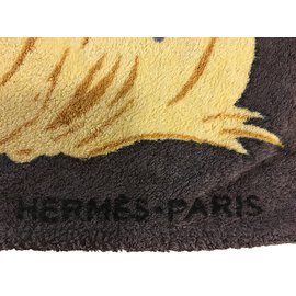 Hermès-toalha de praia-Cinza