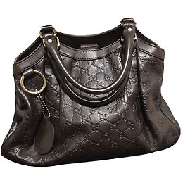 Gucci Handbag Brown Leather Brown