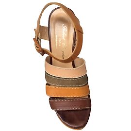 Robert Clergerie Leather Wedge Sandals Multicolour Multiple colors