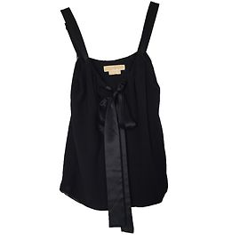 Top en soie Michael Kors noir Noir