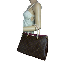 Louis Vuitton-Pallas Aurore Monogram-Brown,Red