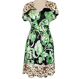 Emilio Pucci Kleid aus Seidenjersey mit Print Grün Grün
