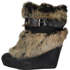 ASH BOTTINES COMPENSEES Noir