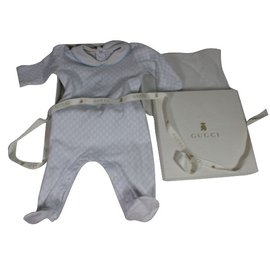 Gucci-Baby sleepsuit-White,Blue