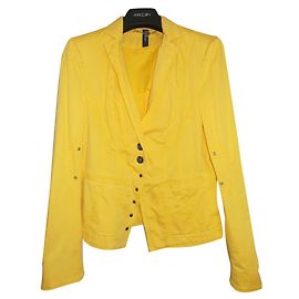 Jaqueta Blazer Marc Cain Amarela Algodão Amarelo