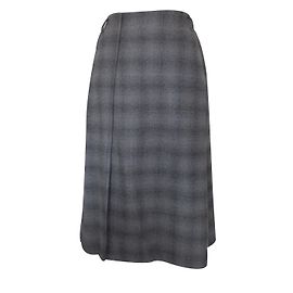 René Lezard Grey Wool Skirt Grey