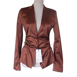Veste René Lezard Marron Glacé Taille 36 Marron