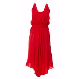 Robe Rouge en Viscose Calvin Klein Rouge