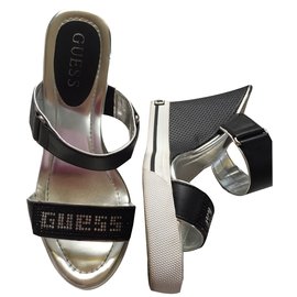 Guess-Guess wedge-Black,White