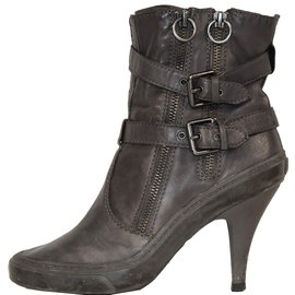 Ash-Ankle Boots-Grey