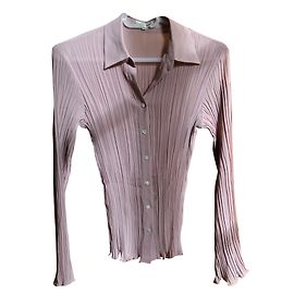 Gerard Darel pleated blouse pink polyester size S Pink