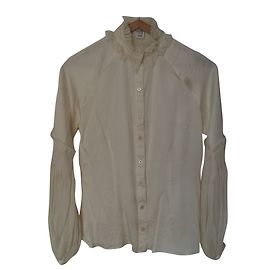 Autre Marque GANT Seidenhemd Creme Roh