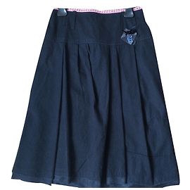 Gonna One Step nera gessata in cotone taglia 38 Nero