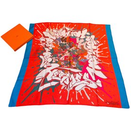Hermès Sciarpa seta Multicolore