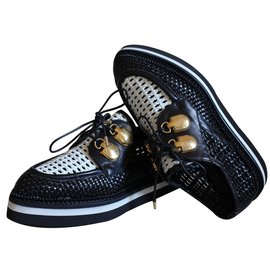 Alexander Mcqueen-Lace ups-Black,White