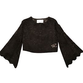 Flavio Castellani Black Lace Short Jacket Black