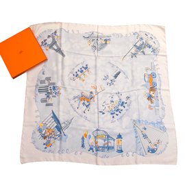 Hermès Seidentuch Weiß