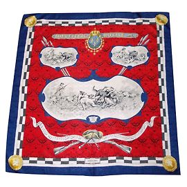 Hermès Louveterie Royale Bianco Rosso Blu