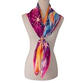 Hermès-Silk scarves-Purple