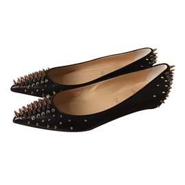 Christian Louboutin-goldoflat-Black