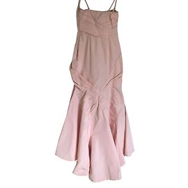 Christian Dior Rosa Trägerloses Abendkleid Pink