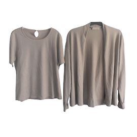 Georges Rech twin set  pull+ gilet Beige