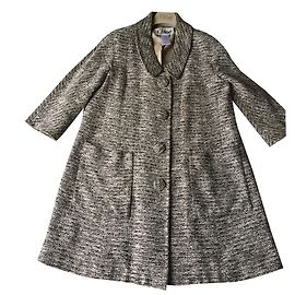 Chloé brown and ecru mix loose fitting coat Brown