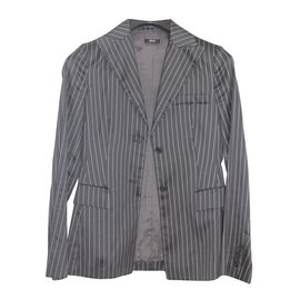 Hugo Boss-Blazer veste tailleur cintrée-Gris anthracite