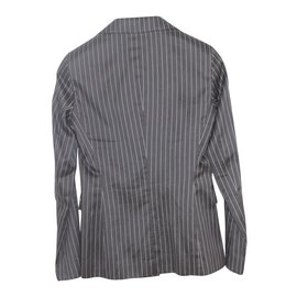 Hugo Boss-Blazer veste tailleur cintrée-Gris anthracite