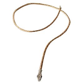 Valentino Cinturón de serpiente Dorado