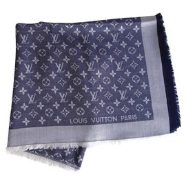 Louis Vuitton-Châle monogram-Bleu