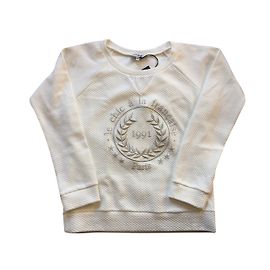 Sweatshirt de algodão acolchoado La petite française Bege Bege