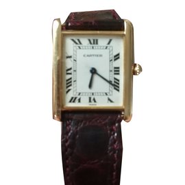 Cartier-Quartz Watches-Dark red