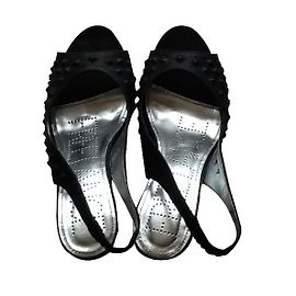 Mule con zeppa Free Lance in pelle nera 38FR Nero