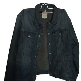 Levi's Denim Jacket Black Cotton Size 16 Black
