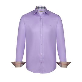BURBERRY BRIT CASUAL BASIC UOMO CAMICIA ROSA SLIM FIT FIT Rosa