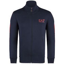 EA7 EMPORIO ARMANI ZIP SWEATER BLUE NEU Blau