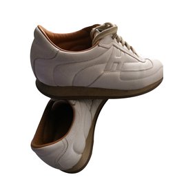 Hermès-scarpe da ginnastica-Bianco