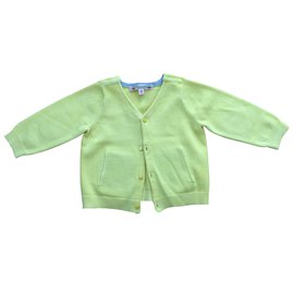 Bonpoint Gelber Baumwollpullover Mädchen 74cm Gelb