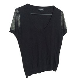 Autre Marque Top Carroll in cotone nero Nero