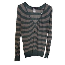 Liu.Jo Gestreifter Pullover aus Alpakawolle Grün Grün