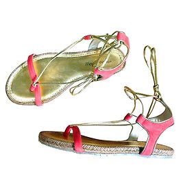 Sandales Mellow Yellow en cuir corail Corail
