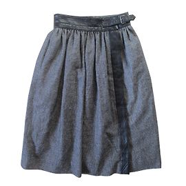 Falda de lana Escada gris oscuro Gris antracita