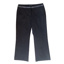 Jean Paul Gaultier Black Cotton Pants Size 30 Black