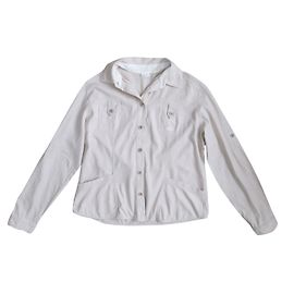 Blusa La Perla de linho cor eggshell Fora de branco
